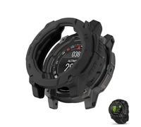 HOMTERN Cases Designed for Garmin instinct 3 45MM,Soft TPU Lightweight Shell Drop-proof Scratch-Proof Flexible Screen Full Covered Protective Case,Black