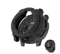 HOMTERN Cases Designed for Garmin instinct 3 50MM,Soft TPU Lightweight Shell Drop-proof Scratch-Proof Flexible Screen Full Covered Protective Case,Black