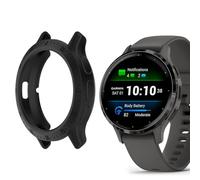 HOMTERN Cases for GARMIN Venu 3S 41mm,Flexible Silicone Cover Shell Shockproof Scratch-Proof Protector Case Smartwatch Accessories,Black