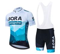 HOMTOL Men's Cycling Clothing Set Short Sleeve Men's Jersey Cycling Shorts Cycling Jerseys for Men Quick-Drying Breathable with 3D seat Padding