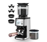 Homtone Electric Coffee Grinder Conical Burr, 51 Grind Settings Coffee Grinder with Portafilter Holder for Espresso/Drip/Pour Over/French Press, Anti-Static, 12 Cup, 165W