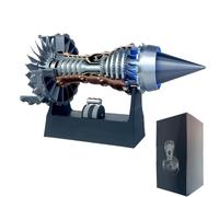 Homtrator 1/25 Simulation Aircraft Turbojet Engine Rotatable Model, Tr900 3D Printed Turbofan Aircraft Engine Model, Mechanical Science Aero Education Toy Gift Decor for Aviation Enthusiast