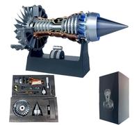 Homtrator 1/25 Simulation Aircraft Turbojet Engine Rotatable Model, Tr900 3D Printed Turbofan Aircraft Engine Model, Mechanical Science Aero Education Toy Gift Decor for Aviation Enthusiast