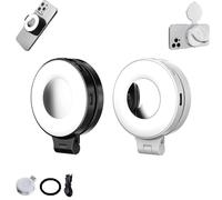 Homtrator 3-in-1 Magnetic Beauty Selfie Light For Phones, 360° Foldable Magnetic Phone Ring Light With Mirror, Portable Rechargeable LED Lights, Adjusted 3 Lights Modes, For Makeup Selfies