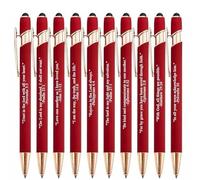 Homtrator Find Daily Strength: Premium Comfort Bible Verse Pens - 10PCS, 2025 New Inspirational Bible Verse Ballpoint Pen Set, Retractable Ink Pen with Quotes for Women Men Office Favors(Red-2)