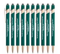 Homtrator Find Daily Strength: Premium Comfort Bible Verse Pens - 10PCS, 2025 New Inspirational Bible Verse Ballpoint Pen Set, Retractable Ink Pen with Quotes for Women Men Office Favors(Green)