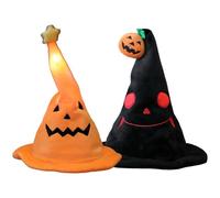 Homtrator Halloween Electric Glowing Pumpkin Hat Can Sing Dance Witch Hat Halloween Parties Cosplay Events Themed Performances