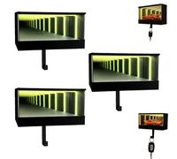 Homtrator Infinity Garage Keychain Hanger - for Car Lovers This Christmas, Infinite Light Illusion, Tiny Glowing Garage, with Soft White LEDs, Thoughtful and Cool Christmas for Men