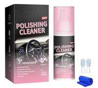 Homtrator Interior Car Polish Cleaner Spray - 3.4 Fl Oz, Polishing Car Interior Cleaner, Interiors Detailer Shampooer, Vehicle Detailing, For Rubber, Leather & More, Multi-surface Cleaning