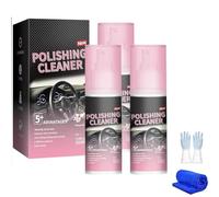 Homtrator Interior Car Polish Cleaner Spray - 3.4 Fl Oz, Polishing Car Interior Cleaner, Interiors Detailer Shampooer, Vehicle Detailing, For Rubber, Leather & More, Multi-surface Cleaning