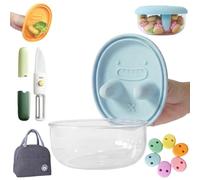 Homtrator Monchi No-Mess Snack Box, 2-in-1 Snack Finger Container with Silicone Finger Lid, Reusable Leak Proof Portable Food Storage Holder Cup, Keep Hands Clean for Travel, Camping, Hiking, Outdoor