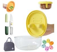 Homtrator Monchi No-Mess Snack Box, 2-in-1 Snack Finger Container with Silicone Finger Lid, Reusable Leak Proof Portable Food Storage Holder Cup, Keep Hands Clean for Travel, Camping, Hiking, Outdoor