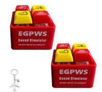 Homtrator Pilot And Crew Alert Keychain Egpws Warning Sound Simulator, Aviation Cockpit Keychain With Bright LED Light, Glowing Emergency Keychains, Unique Key Chain Gift For Aviation Fans