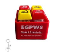 Homtrator Pilot And Crew Alert Keychain Egpws Warning Sound Simulator, Aviation Cockpit Keychain With Bright LED Light, Glowing Emergency Keychains, Unique Key Chain Gift For Aviation Fans