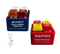 Homtrator Pilot And Crew Alert Keychain Egpws Warning Sound Simulator, Aviation Cockpit Keychain With Bright LED Light, Glowing Emergency Keychains, Unique Key Chain Gift For Aviation Fans