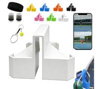 Homtrator Tennis Camera Mount, Dual Perspective Secure Phone & Action Camera Holder with Stronger Clip for Net & Fence, Fixed Tennis Net Mount for Match Recording, Training Analysis & Live Streaming