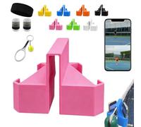 Homtrator Tennis Camera Mount, Dual Perspective Secure Phone & Action Camera Holder with Stronger Clip for Net & Fence, Fixed Tennis Net Mount for Match Recording, Training Analysis & Live Streaming