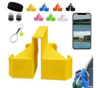 Homtrator Tennis Camera Mount, Dual Perspective Secure Phone & Action Camera Holder with Stronger Clip for Net & Fence, Fixed Tennis Net Mount for Match Recording, Training Analysis & Live Streaming