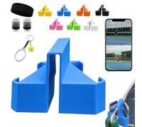 Homtrator Tennis Camera Mount, Dual Perspective Secure Phone & Action Camera Holder with Stronger Clip for Net & Fence, Fixed Tennis Net Mount for Match Recording, Training Analysis & Live Streaming