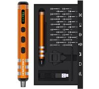 Homtronics Mini Electric Screwdriver Set, [5 Adjustable Torque Level] Precision Screwdriver, 37 in 1 Cordless Rechargeable Small Electric Screwdriver Set with 30 S2 Bits for Laptop Phone Watch Repair