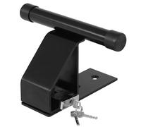 Homullel Garage Door Defender Security Lock System for Up Over Garage Doors on Concrete Floors, Heavy Duty Steel, Black Powder Coated