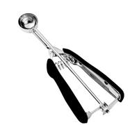 HOMURE H Mini Cookie Scoop, Cookie Dough Scoop, 2 Teaspoons/ 10 ML, 2/3 Tablespoons Spring-Loaded Scoop, 18/8 Stainless Steel, Comfortable Grip, Black