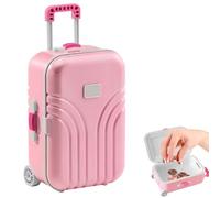 HOMURY Pink Creative Suitcase Money Box: 1 Piece ABS Travel Suitcase, Mini Luggage Piggy Bank, Cute Desktop Decor, for Children and Adults (16 x 10.5 x 7 cm)