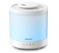 Homvana Bedroom Humidifier, 1.8 L Top-Fill Cooling Mist Small Humidifier Baby, Aroma Diffuser Essential Oils, Fragrance Oil, Aromatherapy, Ultrasonic Nebuliser, Room Fragrance LED Diffuser, BPA Free