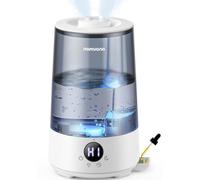 Homvana Humidifier for Bedroom, 3.6L Cool Mist for Large Room Office, 360° Rotatable 34H Last, Night Light Auto Mode, Quiet 16dB Humidifiers for Baby, Essential Oil Diffuser, Plants, Nursery