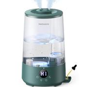Homvana Humidifiers for Bedroom Home, 3.6L Cool Mist Top-Fill 34H Super Long Time, Quiet 16dB, Baby Humidifier, Oil Diffuser for Large Room, Plants, Nursery, Office BPA FREE, Ultrasonic (Deep Green)