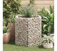 Homvdxl Gabion Baskets, Hexagonal Gabion Cages with 10x5 cm Mesh for Stones, Galvanised Steel, Garden Decor Wall Partition, 100x90x100 cm