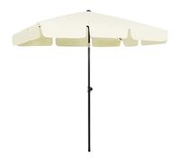 Homvdxl Garden Parasol Umbrella, 2x1.2 m Rectangle Patio Table Umbrella Outdoor Sun Shade Tilted for Garden/Backyard/Deck - Beige