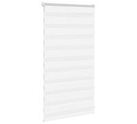 Homvdxl Zebra Roller Blind Easy Fix, Day and Night Blinds Curtains with Install Accessories, No Drill or Wall Mount, Multi Sizes, White, 70 x 100 cm