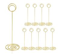 HomWanna Table Number Holders 10Pcs - 8.75 inch Place Card Holder Tall Table Number Stands for Wedding Party Graduation Reception Restaurant Home Centerpiece Decorations Office Memo (Gold)