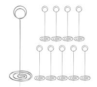HomWanna Table Number Holders 10Pcs - 8.75 inch Place Card Holder Tall Table Number Stands for Wedding Party Graduation Reception Restaurant Home Centerpiece Decorations Office Memo (Silver)
