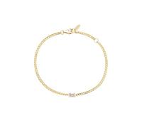 Homxi 14 K Yellow Gold Bracelet for Women, Rectangle with Diamond, 7.09" + 1.97" Extender, Chain Bracelets for Women Gold