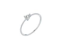 Homxi 9K White Gold Jewelry for Women Wedding Rings, 3x4mm Water Drop with Moissanite, Silver Engagement Wedding Band Size 8.5
