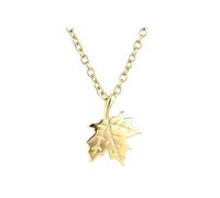Homxi 9Kt Yellow Gold Necklaces for Women,Maple Leaf Gold Necklaces Chain