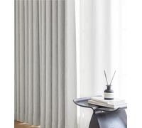 Homxi Blackout Curtains 2 Pack,2 x 38W x 63H inch,Window Curtains Light Grey Study Solid Color Curtain Hooks for Drapes