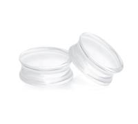 Homxi Body Piercing Jewelry 2Pcs 5/8 inch Acrylic Earrings Kit,Gauges for Ears Woman 16mm Round Flesh Ear Tunnels Transparent