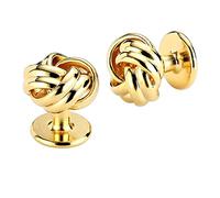 Homxi Cufflinks for Men Wedding Groom,Men Cufflink Dress Shirt Knot Mens Cuff Links Stainless Steel Gold