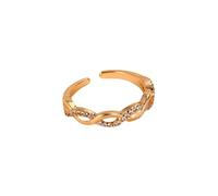 Homxi Engagement Ring for Women Gold 18K, Infinity with Created Diamond, Eternity Ring for Women Gold Size H 1/2