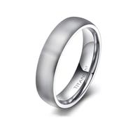Homxi Engraved Titanium Steel Ring for His Hers, 4MM Matte Round, Ring for Women Silver Size Q 1/2