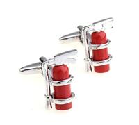Homxi Men Silver Red Cuff Links Wedding, Copper Fire Extinguisher Shape, Mens Cuff Link Dress Shirts Slim Fit