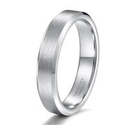 Homxi Men Women Tungsten Engagement Ring with Engraving, 2MM/4MM/6MM/8MM/10MM Brushed Round, Engagement Bands Black