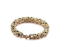 Homxi Mens Bracelet Gold,Bracelet Stainless Steel for Men 5MM Byzantine Chain Bangles for Men 7.8In