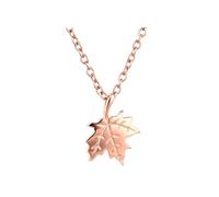 Homxi Necklace for Women Rose Gold 18K,Maple Leaf Rose Gold Necklace Chains for Women