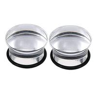 Homxi Piercing Jewelry 2 Pcs 11/16 inch Acrylic Gauge Kit 18mm Ear Plugs Round Tunnels and Plugs Set Transparent