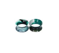 Homxi Piercing Jewelry 2Pieces 0G Silicone Tunnels Kit Gauges for Ears 8mm Hollow Hoop Ear Gauges Tunnels Green Black