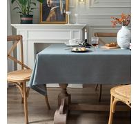 Homxi Side Table Cloths Rectangular 53 W x 102 L,End Table Cloth Blue Gray Solid Color Polyester Cotton Coffee Table Cloth